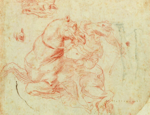 Wiederentdeckte Raffael-Zeichnung eines Pferdes mit Reiter im Dorotheum